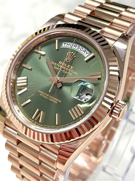 rolex day and date rose gold|rolex day date 40 price.